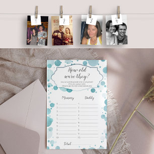 How old were Mum Dad Photo Challenge Baby Shower