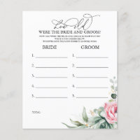 How Old Were The BRIDE AND GROOM Game