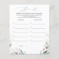 How Old Were The BRIDE AND GROOM Game