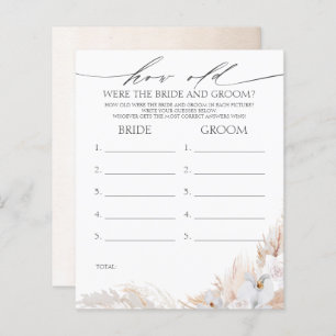 How Old Were The BRIDE AND GROOM Game