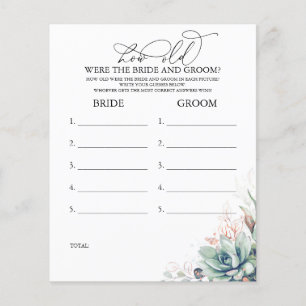 How Old Were The BRIDE AND GROOM Game