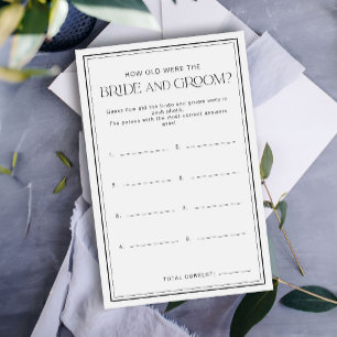 How Old Were They Bridal Shower Game