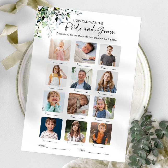 How Old Were They Bride And Groom Bridal Shower Invitation (Creator Uploaded)