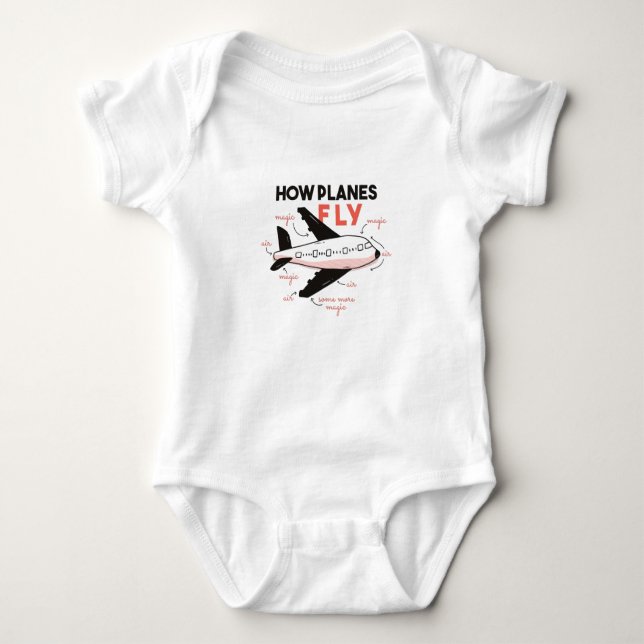 How Planes Fly Baby Bodysuit (Front)