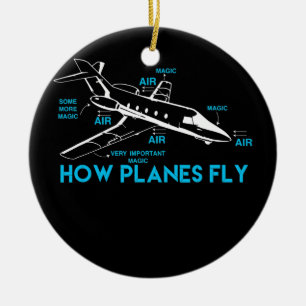 How Planes Fly Funny Aerospace Engineer Ceramic Tree Decoration