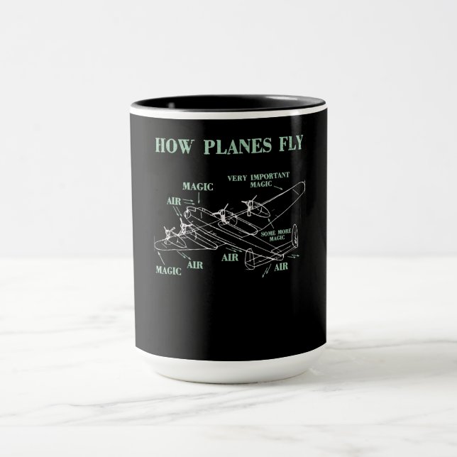 How Planes Fly Funny Aerospace Engineer Pilot Gift Mug (Center)