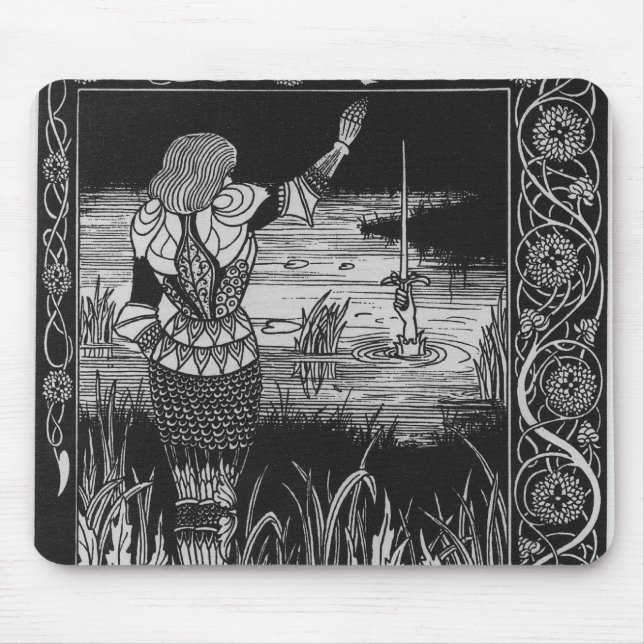 How Sir Bedivere Cast the Sword Excalibur Mouse Pad (Front)