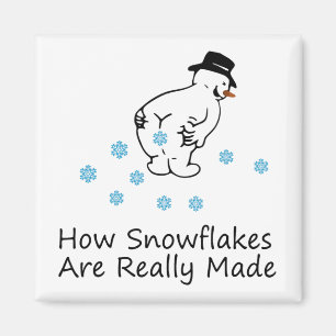 How Snowflakes Are Really Made Christmas Funny Sno Magnet