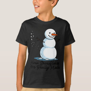 How Snowflakes Are Really Made Snowman Christmas J T-Shirt