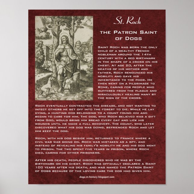 How St. Roch Became the Patron Saint of Dogs Poster (Front)
