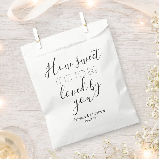 How sweet it is wedding candy buffet custom modern favour bags (Clipped)