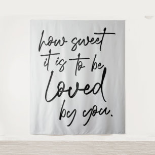 How Sweet It Is Wedding Personalised Backdrop Tapestry