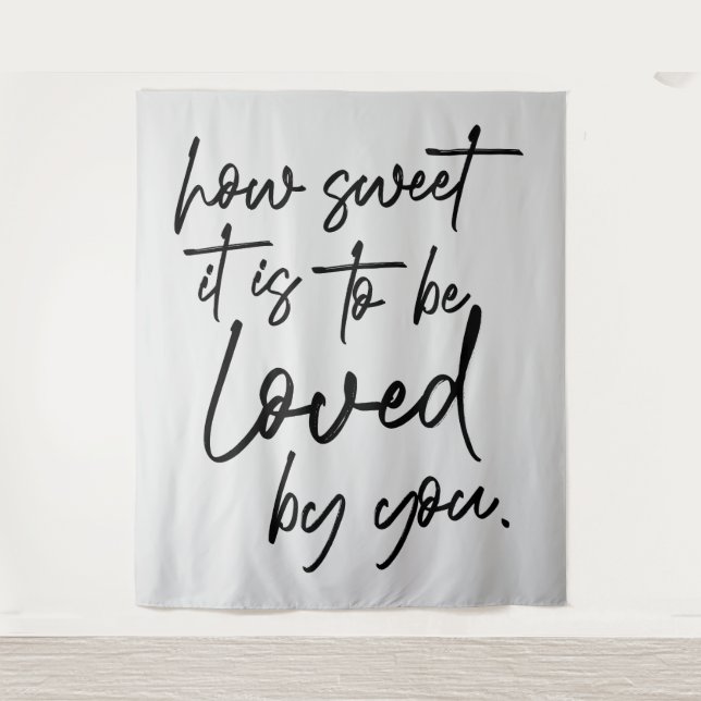 How Sweet It Is Wedding Personalised Backdrop Tapestry (Front)