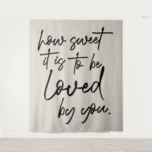 How Sweet It Is Wedding Personalised Backdrop Tapestry (Front)