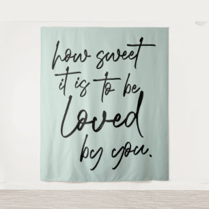 How Sweet It Is Wedding Personalised Backdrop Tapestry