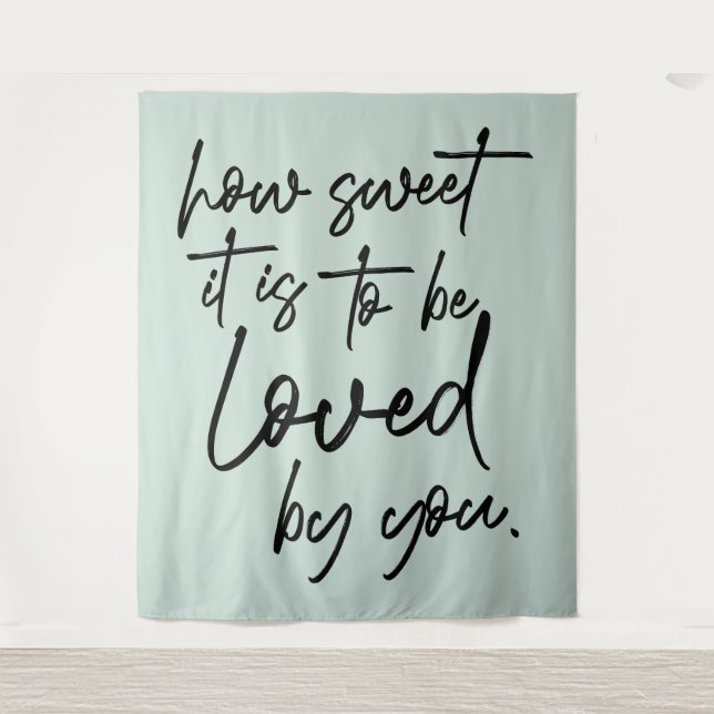 How Sweet It Is Wedding Personalised Backdrop Tapestry (Front)