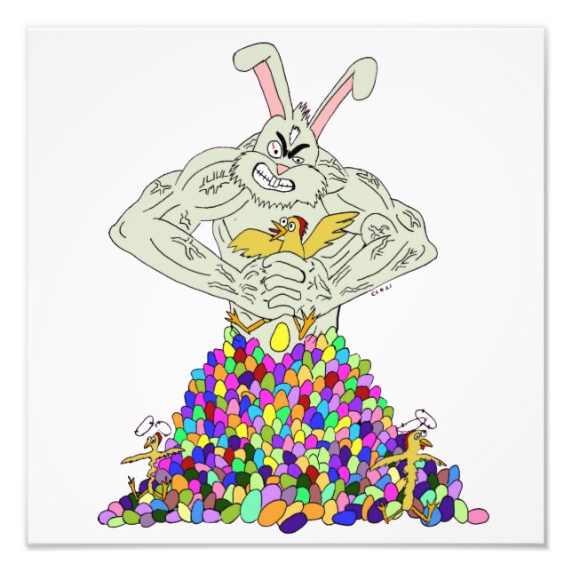 How the Easter Bunny gets his eggs   Photo Print (Front)