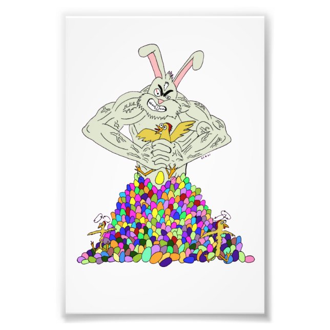 How the Easter Bunny gets his eggs Photo Print (Front)