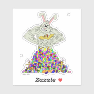 How the Easter Bunny gets his eggs Square Sticker