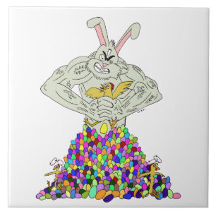 How the Easter Bunny gets his eggs Tile