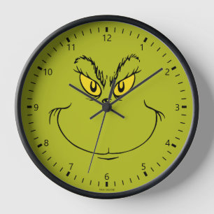 How the Grinch Stole Christmas Face  Clock