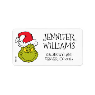 How the Grinch Stole Christmas   Naughty Grinch Label