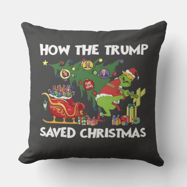 How The Trump Saved Christmas Cushion (Front)