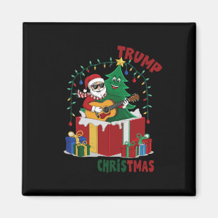 How The Trump Saved Christmas Funny Holiday Christ Magnet