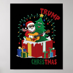 How The Trump Saved Christmas Funny Holiday Christ Poster