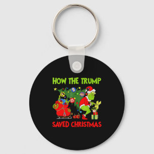 How The Trump Saved Christmas Funny Trump Christma Key Ring
