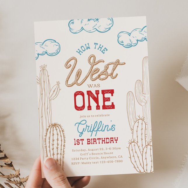 How the West was One Birthday Invitation (Creator Uploaded)