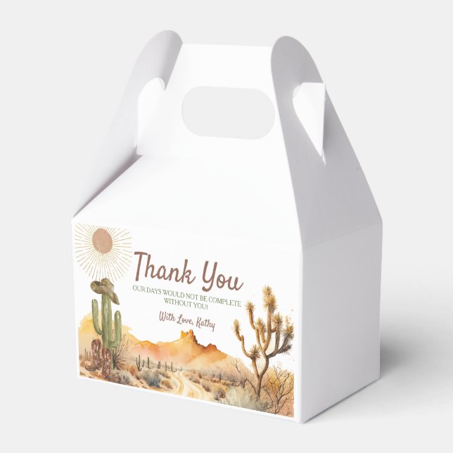 How The West Was One Birthday Party Cowboy Favour Box (Front Side)