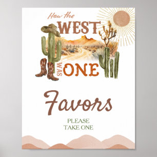How The West Was One Birthday Party Cowboy Favours Poster