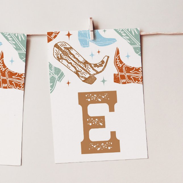 How the West Was One High Chair Banner Card - "E" (Creator Uploaded)