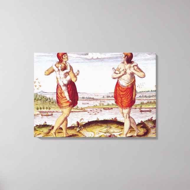 How the Women of Dasamonquepeuc Canvas Print (Front)