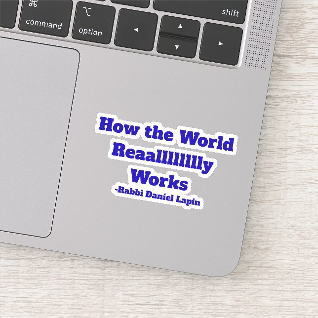 How the World Reaallllly works sticker (Detail)