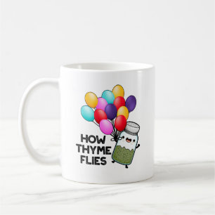 How Thyme Flies Funny Herb Pun  Coffee Mug