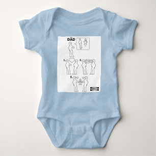 How to Assemble a Gay Dad Instruction Sheet Parody Baby Bodysuit