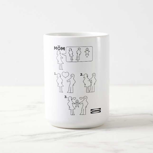 How to Assemble a Mum Instruction Sheet Parody Coffee Mug (Center)