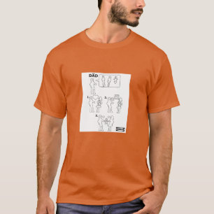 How to Assemble an Adoptive Dad Instruction Sheet T-Shirt