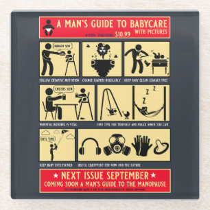 How To Be A Dad Guide Glass Coaster
