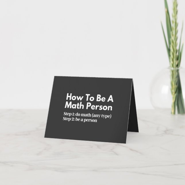 How To Be A Math Person Card (Front)