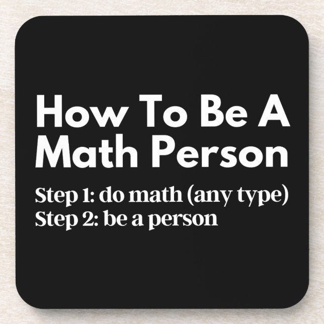 How To Be A Math Person Coaster (Front)