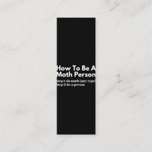 How To Be A Math Person Loyalty Card