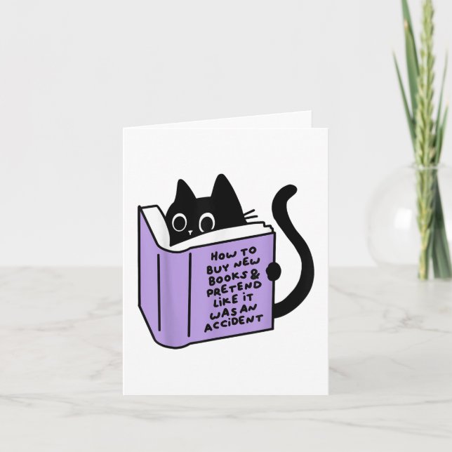How To Buy New Books &amp; Pretend Like It Was An  Card (Front)