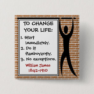 How to Change Your Life 15 Cm Square Badge