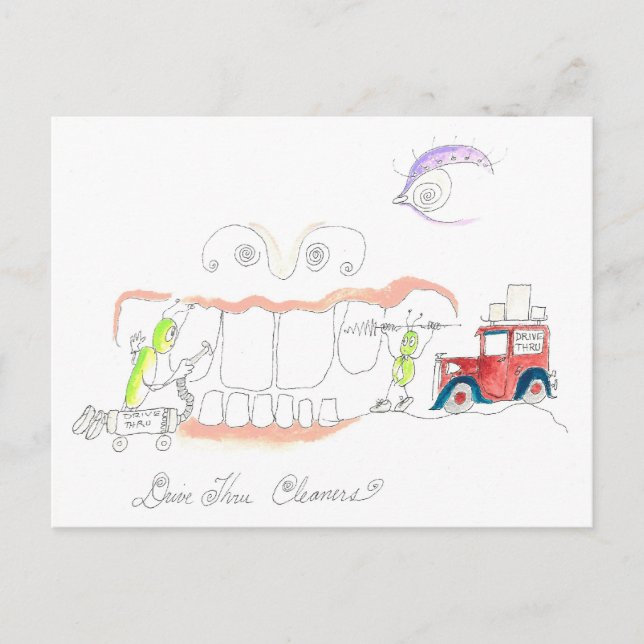 How to Clean Teeth Postcard (Front)