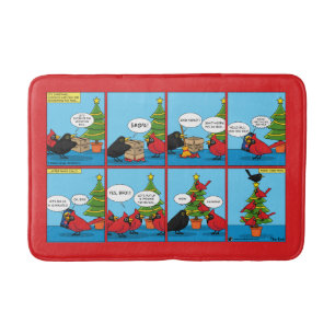 How to Decorate a Christmas Tree Comic Bath Mat