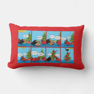 How to Decorate a Christmas Tree Comic Lumbar Cushion