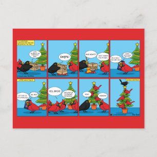 How to Decorate a Christmas Tree Comic Postcard